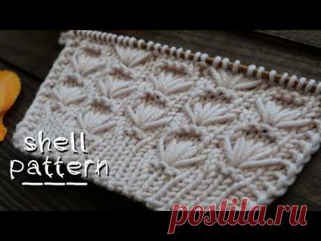 Узор «Ракушки» спицами 🐚 &quot;Shells&quot; knitting pattern