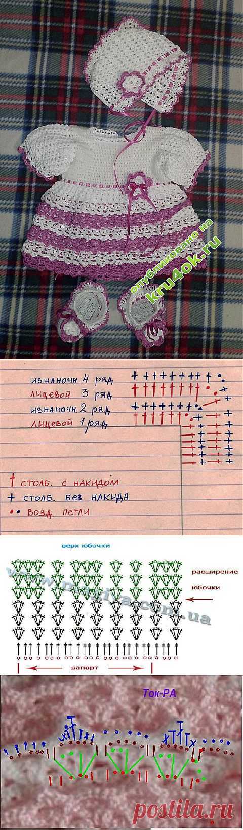 Бело-розовое  — работа Елены - вязание крючком на kru4ok.ru