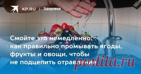 Смойте это немедленно: как правильно промывать ягоды, фрукты и овощи, чтобы не подцепить отравление Роспотребнадзор объяснил, как правильно мыть овощи, зелень и фрукты-ягоды