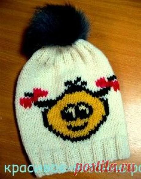 Красивое вязание | Шапочка &quot;Веселый смайлик&quot;