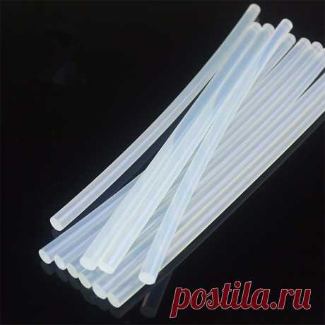 10 шт. 7 мм х 100 мм Пистолет Горячего Расплава Клея Палочки Пластиковые Палочки для Клеевым Пистолетом купить на AliExpress