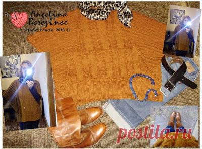 МИР РУКОДЕЛИЯ: Безразмерный свитер спицами - моя версия | Каталог