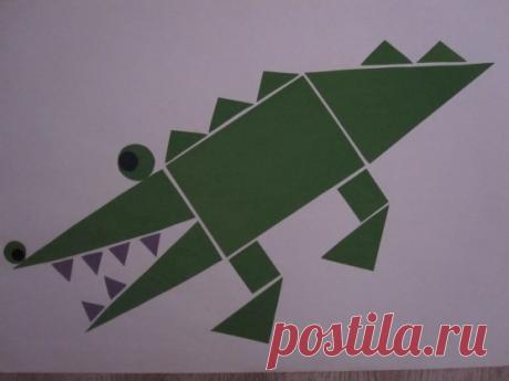 Аппликации из геометрических фигур - Поделки с детьми | Деткиподелки