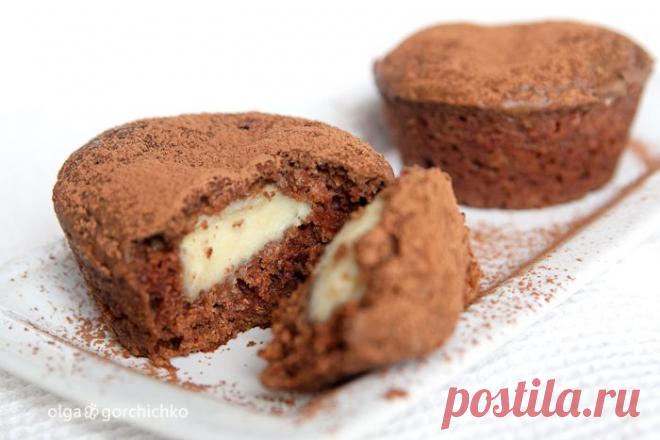Шоколадные маффины с заварным кремом: Кулинарный фотодневник