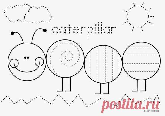 (690) Caterpillar Tracing Worksheet freebie | GRAFOMOTRICIDAD
