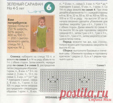 Платье для малышки. - Вяжем вместе он-лайн - Страна Мам