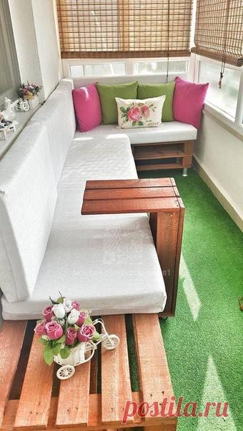 Мебель из паллет для балкона