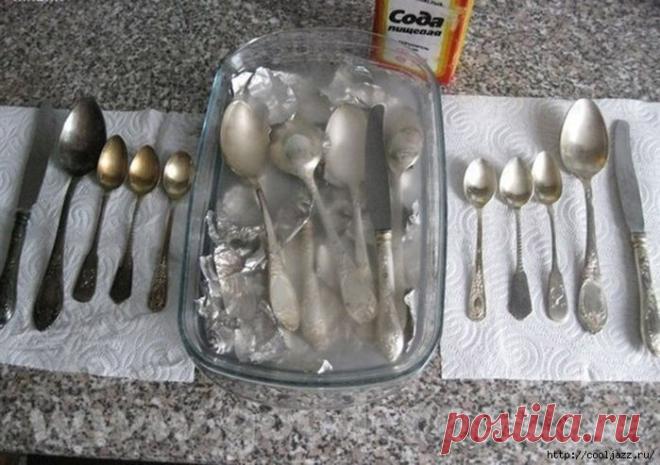 Как очистить до блеска серебро и мельхиор.