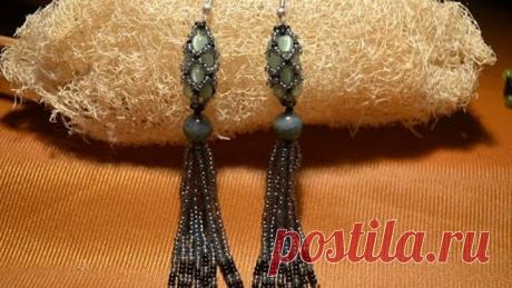 Серьги из бисера. "Ажурный жгут".  Бисероплетение.  Мастер класс / Earrings from beads. Beading.