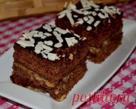 Кофейный торт с орехами