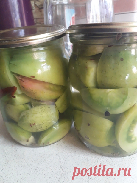 Маринованные зеленые помидоры со вкусом «из детства» | Сад, дом, огород | Дзен
