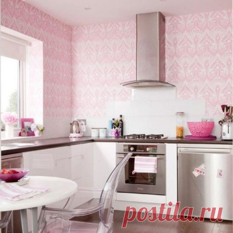 Обои для кухни - 65 фото в интерьере