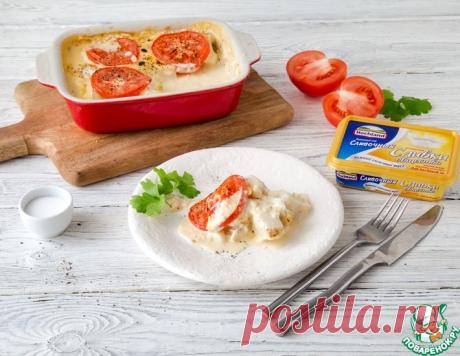 Рыба, запеченная с помидорами в сырном соусе – кулинарный рецепт