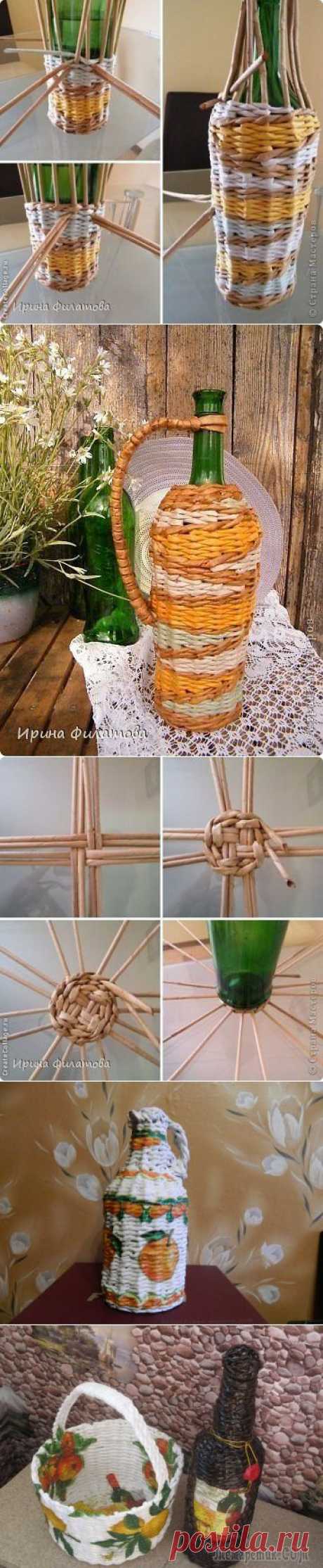 Как оплести бутылку | Своими руками