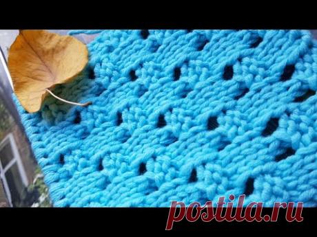 Вяжем эффектную плетёнку спицами 👌 knitting pattern.