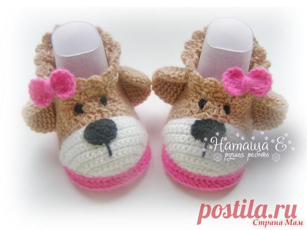Пинетки - собачки. - Вязание - Страна Мам