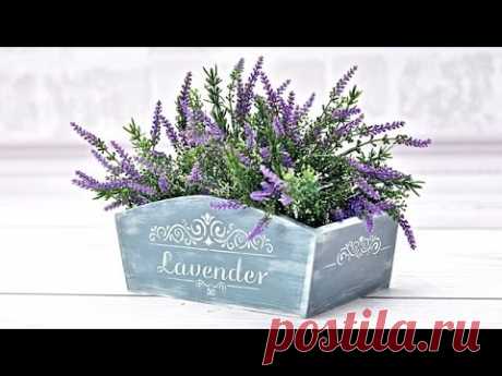 Decoupage - pojemnik z lawendą - Tutorial DIY