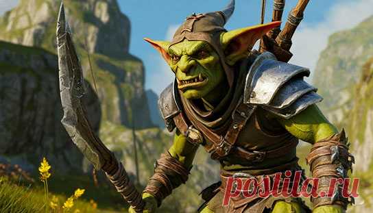 Гоблин-охотник из игры "Heroes of Might & Magic VI"