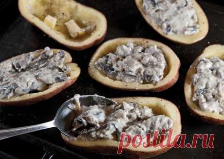 Запеченный с грибами картофель