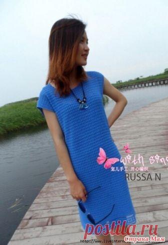 Вяжем вместе он-лайн платье-тунику крючком Всем привет, меня зовут Марина, предлагаю связать, вот такое чудесное платье-тунику!  Опрос был тут  Опрос в Стране Мам: Свяжем вместе онлайн, платье крючком для девушек?