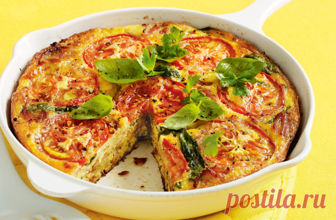 Пирог-зпеканка из кабачка - быстро и вкусно Приготовить этот пирог можно буквально на бегу, а выглядит он так, будто вы потратили полдня и готовили к приходу гостей. Пять минут — и на столе что-то среднее между пиццей и запеканкой: много...