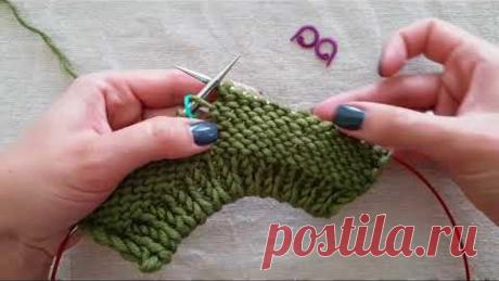 3 способа прибавки петель без дырочек.
