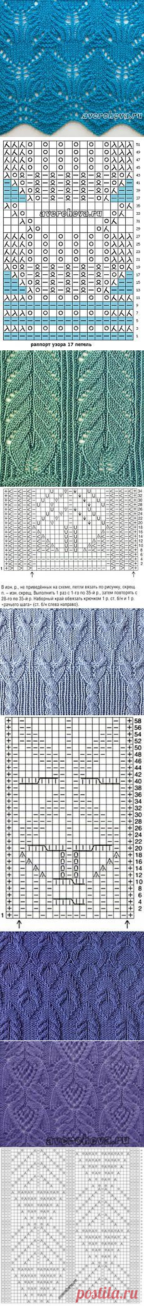 (125) Узор 757 | каталог вязаных спицами узоров | chris knitted masxots