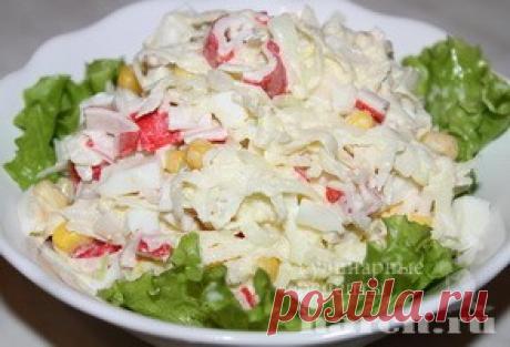 Салат из крабовых палочек с зеленой редькой «Каравелла» | Фоторецепт с подробным описанием от Харч.ру