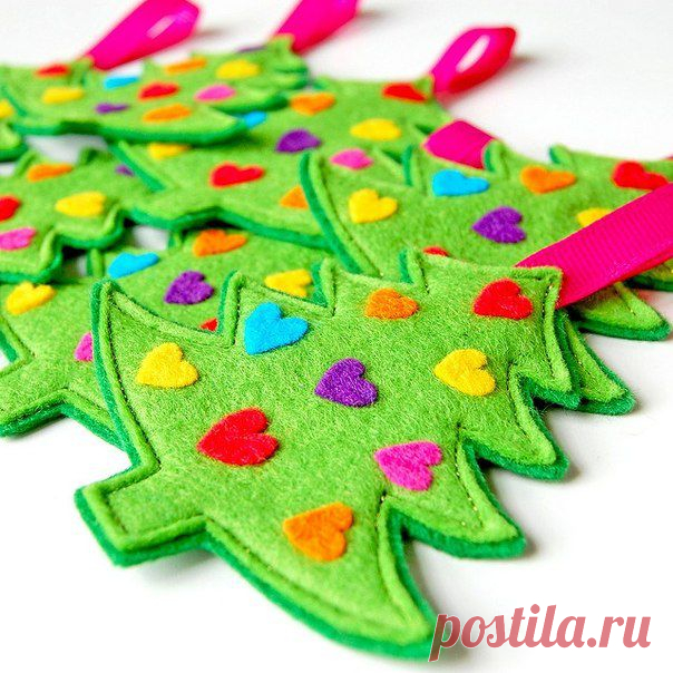 Елочные игрушки из фетра
