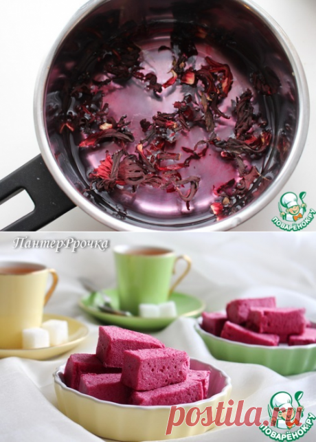 пряное воздушное суфле из каркаде
