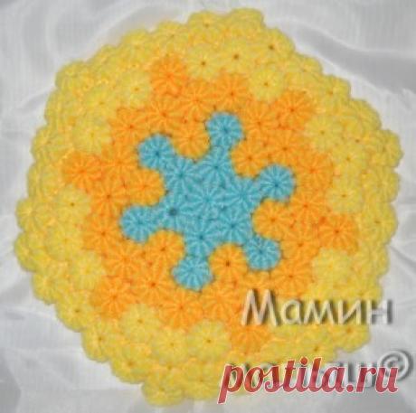 КОВРИК ИЗ &quot;ПАМПУШЕК&quot; КРЮЧКОМ