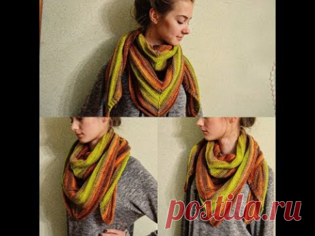 Бактус (шарф, косынка, платок) спицами - это просто!Bacchus (scarf, kerchief) knitting