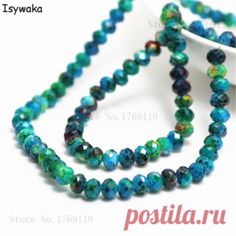 Австрийские граненые стеклянные бусины Isywaka, 4x6 мм, 50 шт., круглые бусины с отверстием для бижутерии, № 31r6 | Украшения и аксессуары | АлиЭкспресс