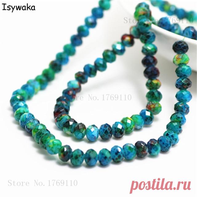 Австрийские граненые стеклянные бусины Isywaka, 4x6 мм, 50 шт., круглые бусины с отверстием для бижутерии, № 31r6 | Украшения и аксессуары | АлиЭкспресс