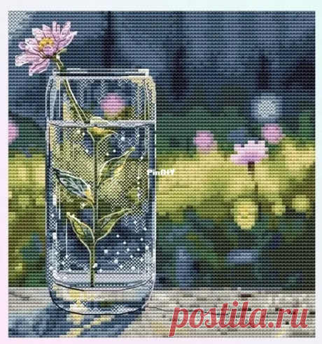 Glass With A Flower by Svetlana Rukobratskaya  Edited by Duckeyd at 2024-8-29 21:53