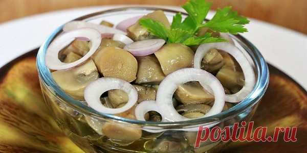 Маринованные шампиньоны быстро и вкусно — время готовки всего 17 минут!