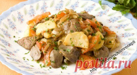 Закуска «Бый-пый» http://food-paradise.ru Закуска “Бый-пый”
Ингредиенты:
почки говяжьи 200 граммов
печень 200 граммов
жир курдючный 60 граммов
лук репчатый 3 штуки
картофель 3 штуки
помидоры свежие 2 штуки
зелень...