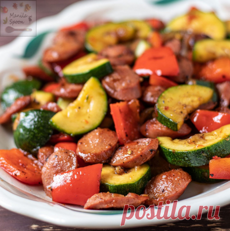 Grilled Sausages with Peppers in Sweet Chili Sauce - Manila Spoon