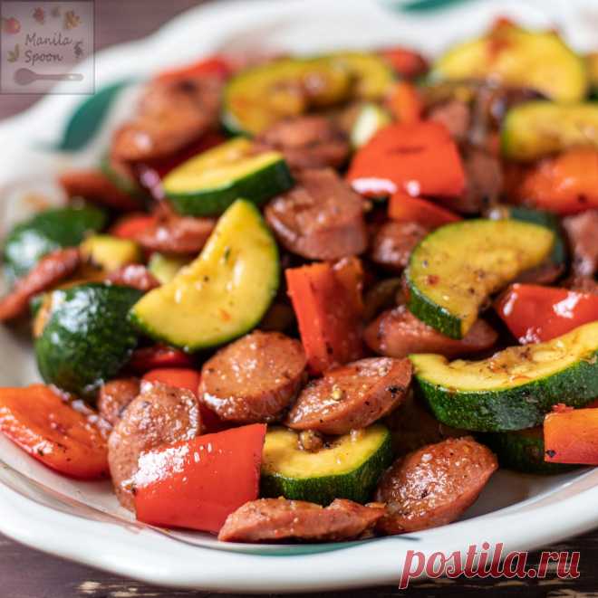 Grilled Sausages with Peppers in Sweet Chili Sauce - Manila Spoon