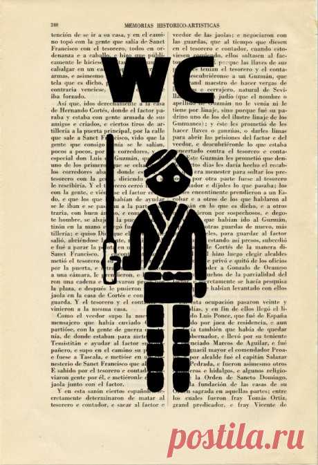 Star Wars Luke Toilet Sign Art Print WC Luke Leia Poster Book