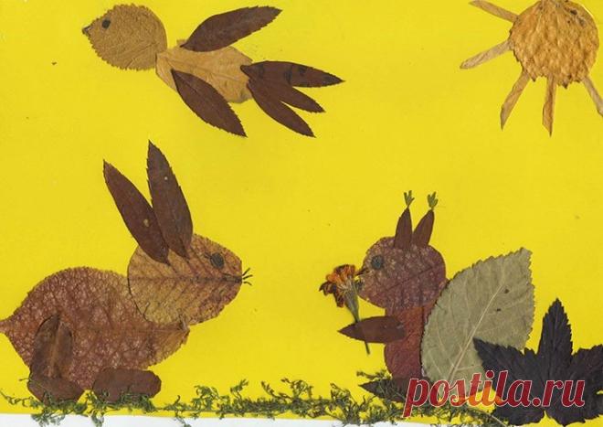 «аппликация природы из желтых листьев» — карточка пользователя rprimakova23 в Яндекс.Коллекциях