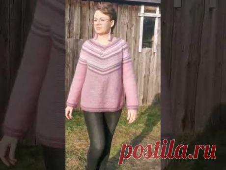 Джемпер ПРОБУЖДЕНИЕ с кокеткой чайка.