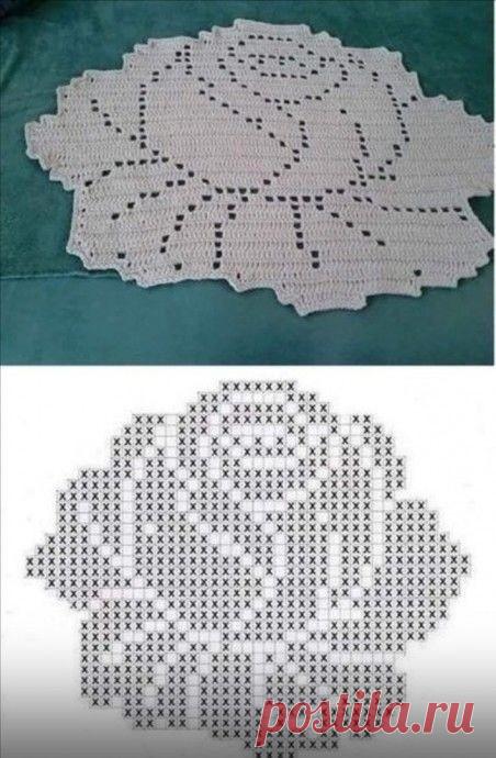 ​Оригинальная салфетка в форме розы