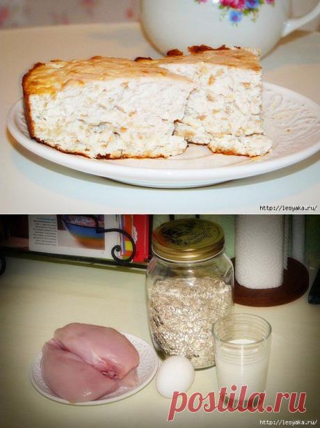 Диет-Суфле из куриного филе и мультизлаковых хлопьев.