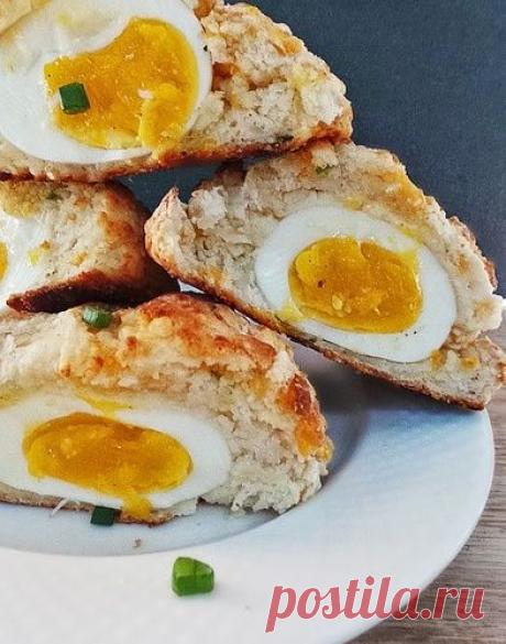 СЫРНЫЕ БИСКВИТЫ С ЯИЧНОЙ НАЧИНКОЙ
