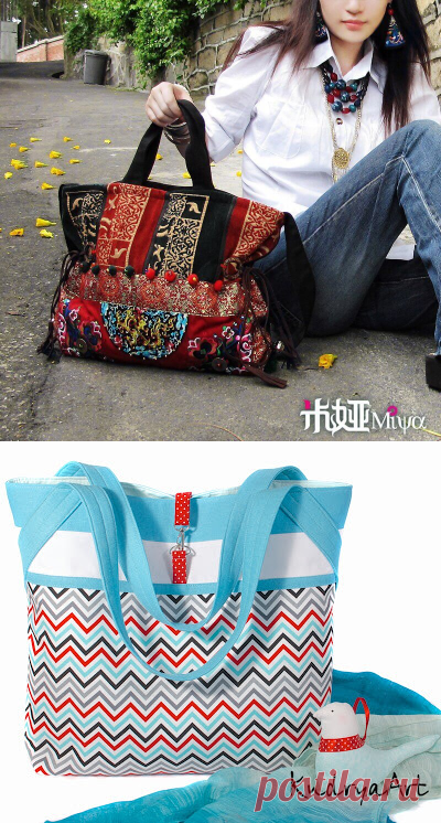 Как сшить сумку шоппер из ткани своими руками (выкройки)МК Видио.