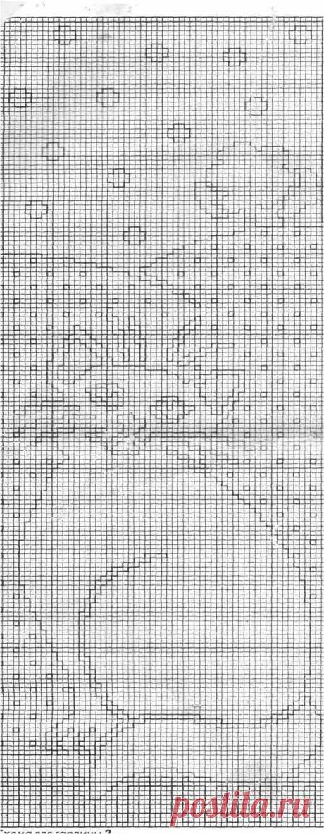 Tende, uncinetto schema 2  |  Пин от пользователя Sam High на доске Filet Crochet