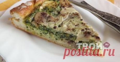 Пирог со шпинатом и шампиньонами - вкусный рецепт с пошаговым фото