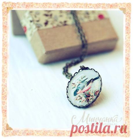 Кулон «Снегири» в подарочной коробочке | Минчанка