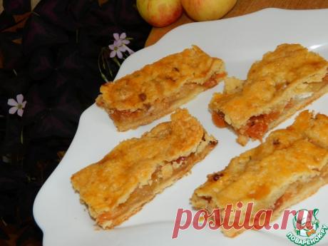 Яблочные полоски Кулинарный рецепт